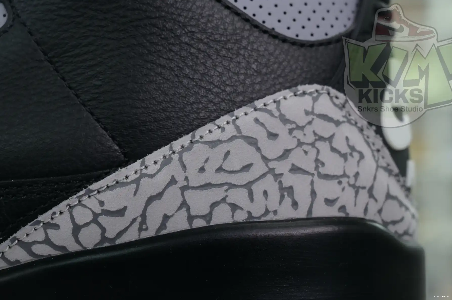 Kimikick Jordan Cement Air 3“Black Reimagined” 0824